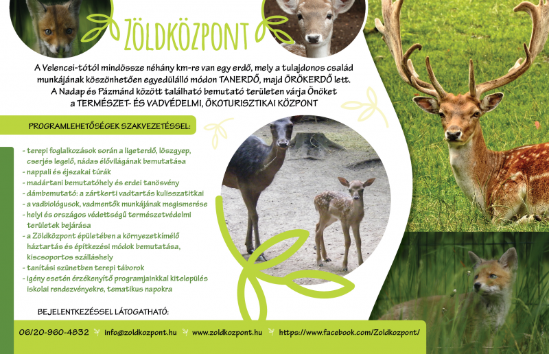 Természet- és Vadvédelmi, Ökoturisztikai Központ Programjai